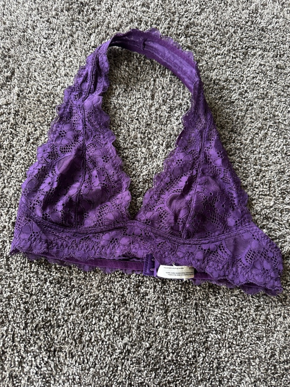 Free People Purple Lace Halter Bralette